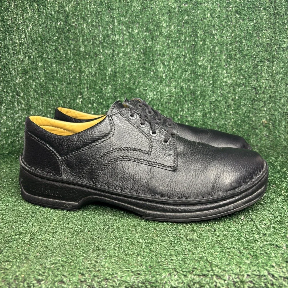 Birkenstock Memphis Grained Leather Comfort Gorpcore Derby Shoes Black Mens 13 M
